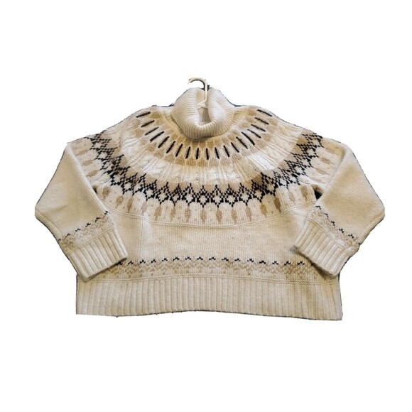 Womens Boho Sweater Large Turtleneck Long Sleeve Recycled Materials Old Navy - Picture 1 of 12